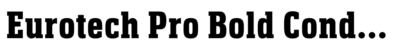 Eurotech Pro Bold Condensed